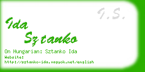 ida sztanko business card